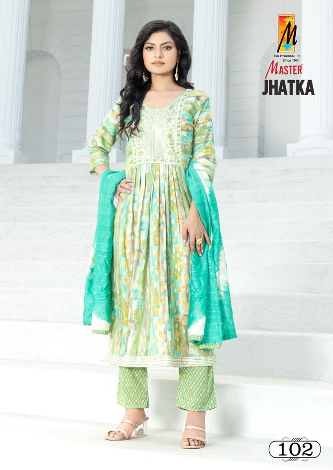 Jhatka By Master Nayra Cut Printed Kurti With Bottom Dupatta Wholesale Market In Surat
